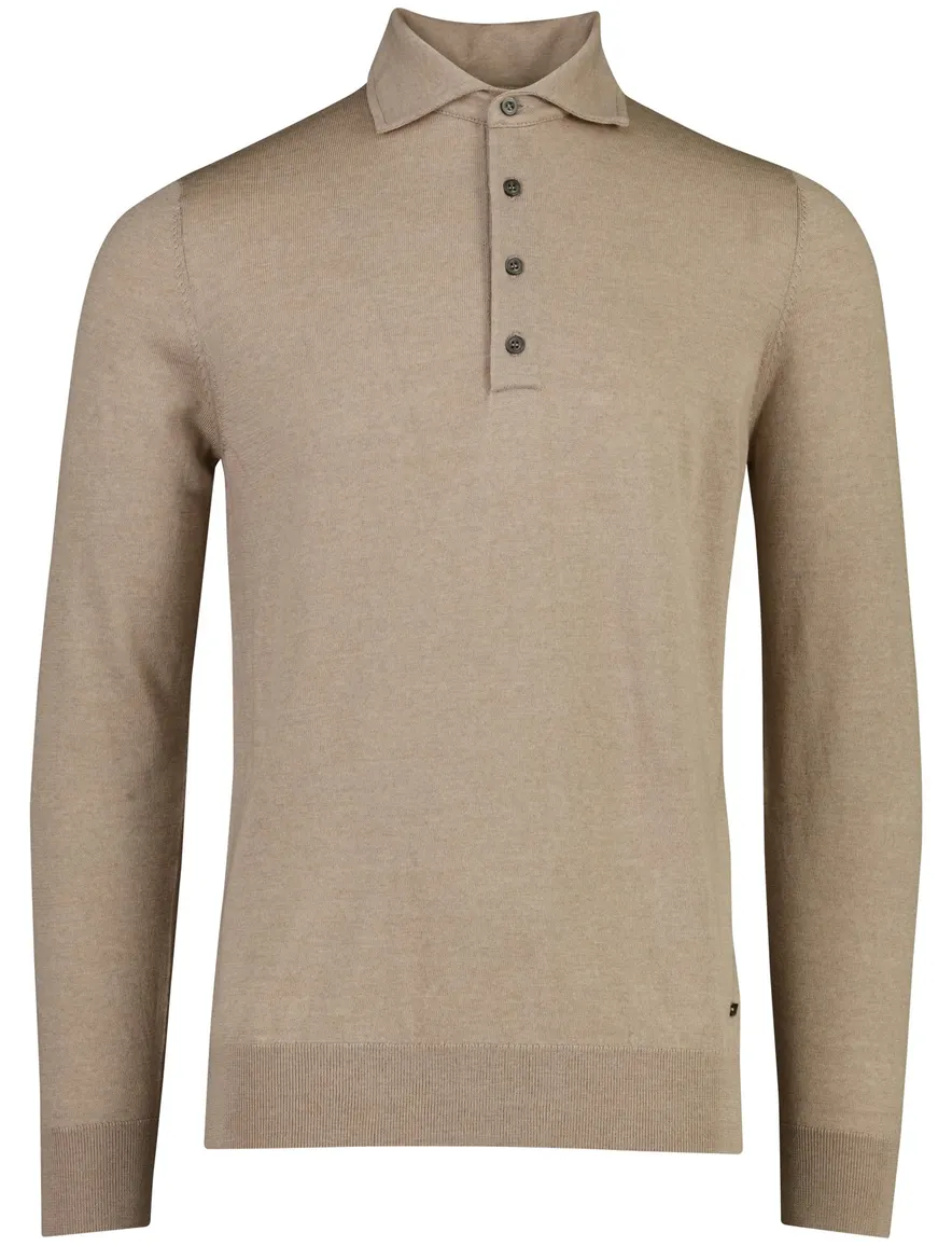 Born With Appetite poloshirt beige 4 knoops
