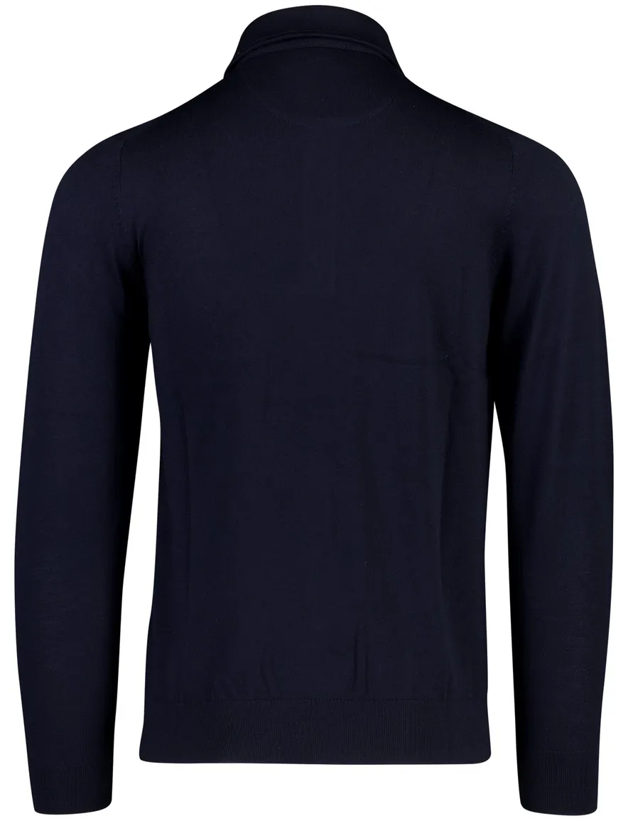 Born With Appetite polo donkerblauw 4 knoops