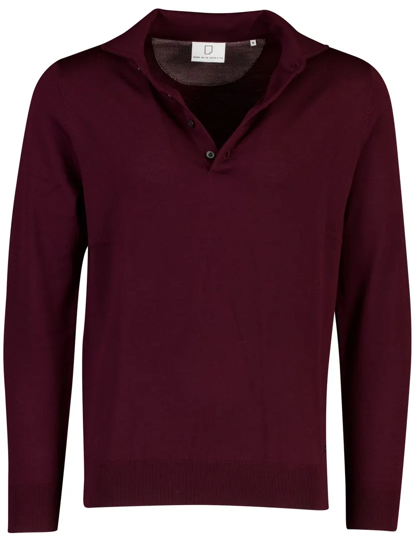 Poloshirt Born With Appetite bordeaux 4 knoops