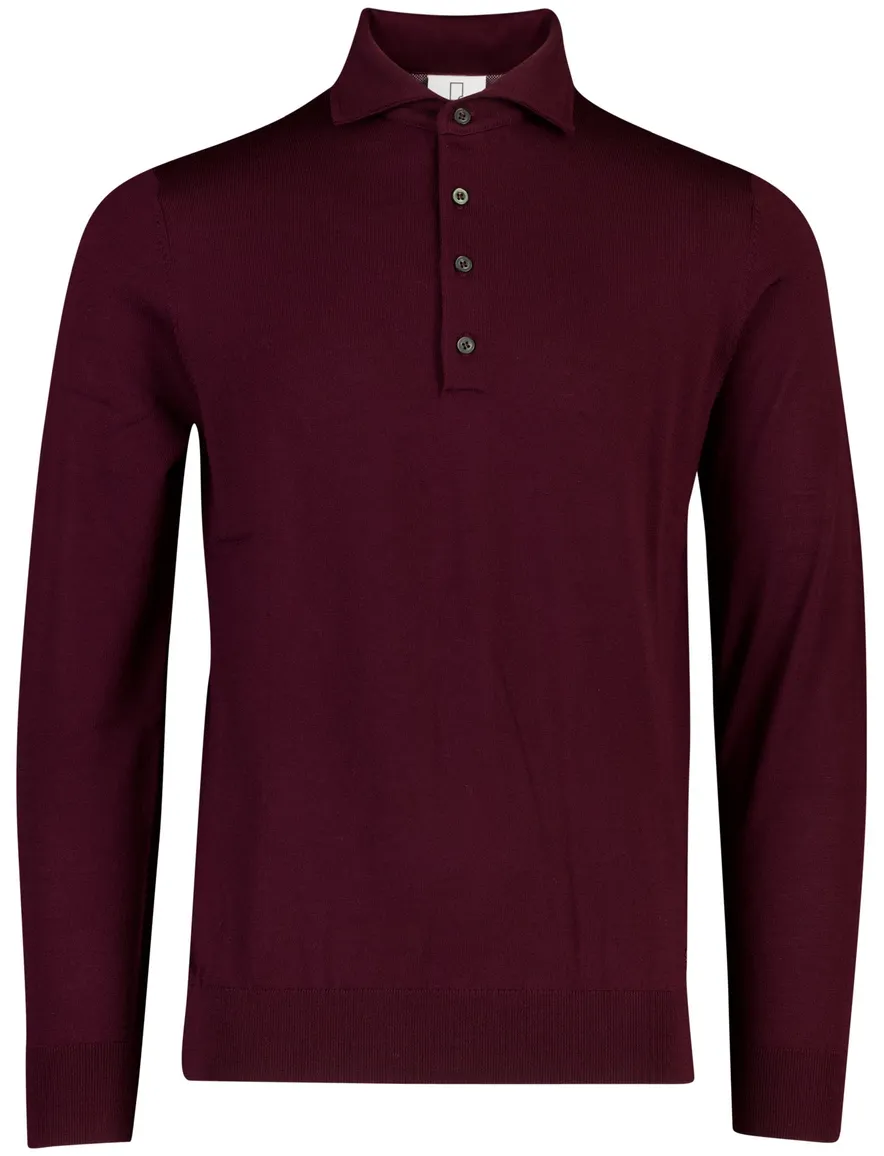 Born With Appetite poloshirt bordeaux 4 knoops