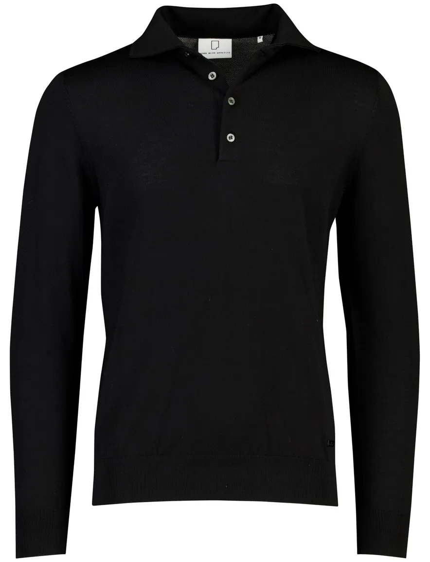 Poloshirt Born With Appetite zwart