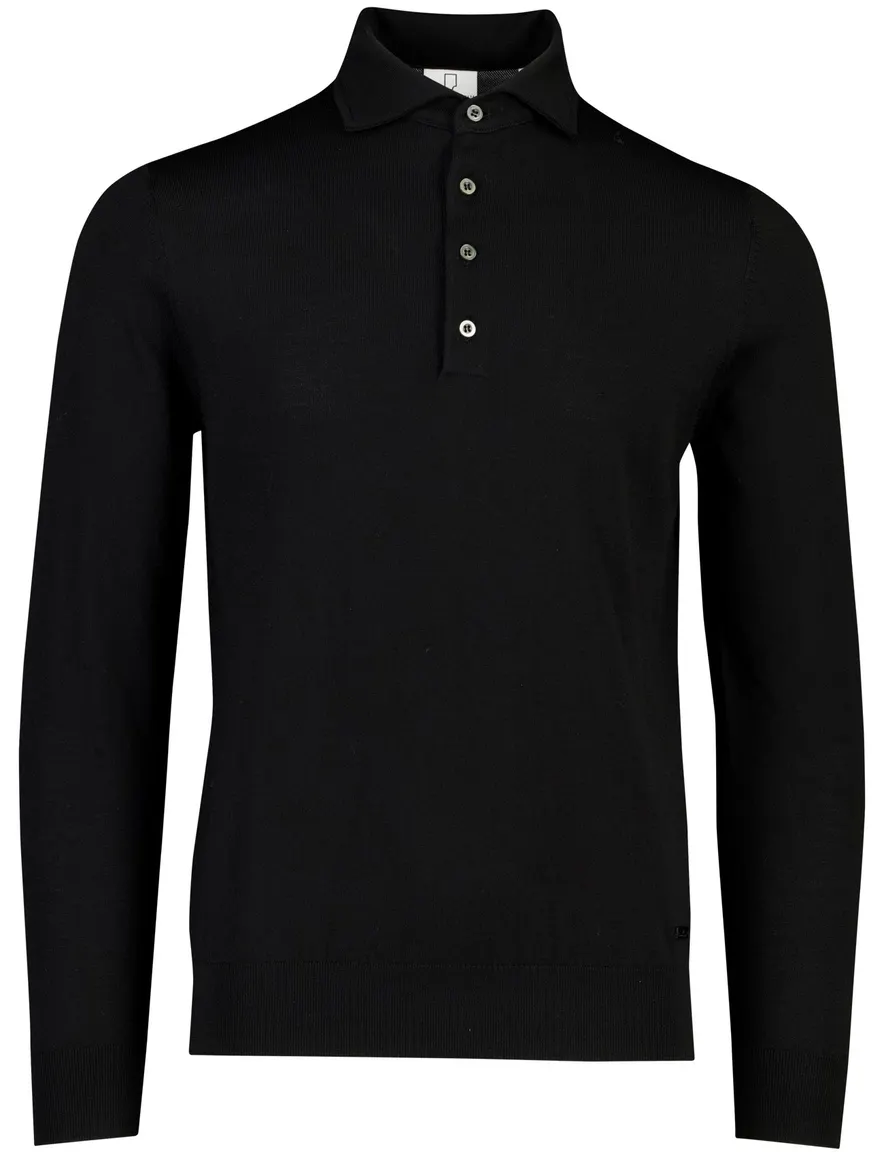 Poloshirt Born With Appetite zwart