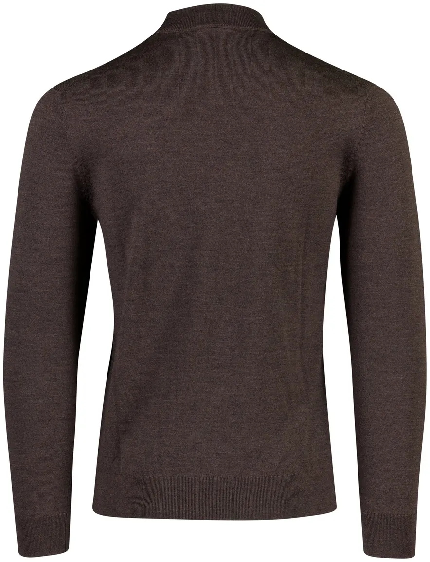 Born With Appetite trui turtleneck bruin fijn gebreid