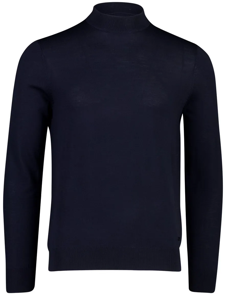 Born With Appetite trui donkerblauw turtleneck