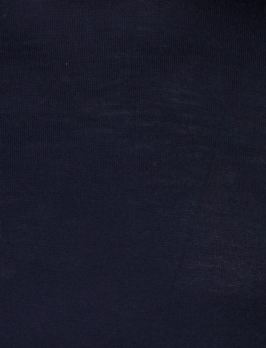 Born With Appetite trui donkerblauw turtleneck