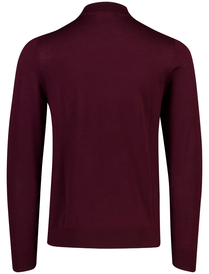 Trui Born With Appetite bordeaux turtleneck fijn gebreid