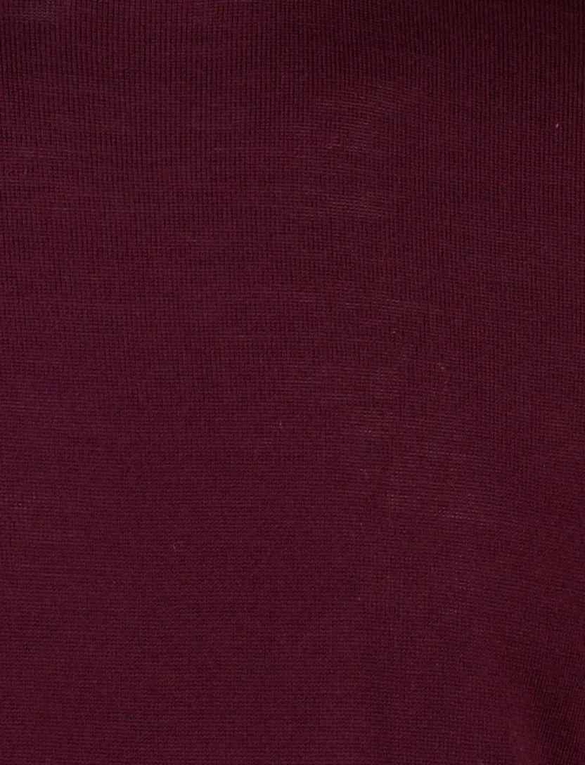 Trui Born With Appetite bordeaux turtleneck fijn gebreid
