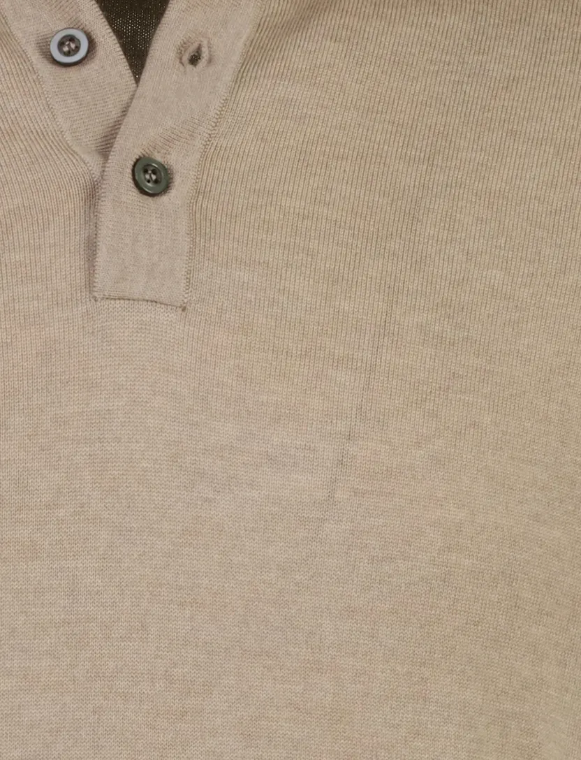 Poloshirt Born With Appetite beige
