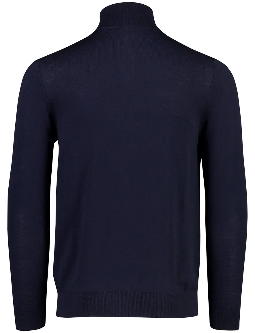 Born With Appetite poloshirt donkerblauw 4 knoops