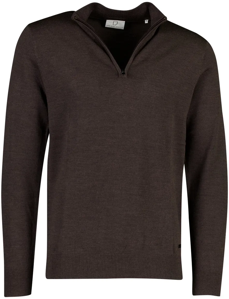 Born With Appetite half zip trui bruin