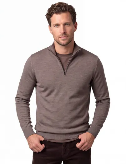 Born With Appetite Born With Appetite half zip trui grijs