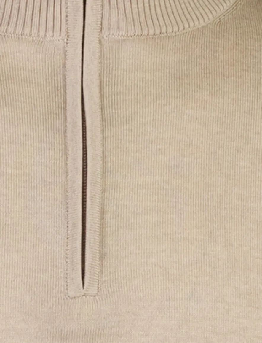 Born With Appetite half zip trui camel