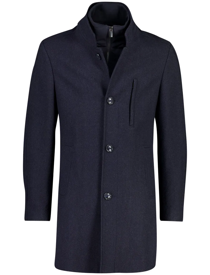 Scotland Blue overjas donkerblauw met uitneembare voering