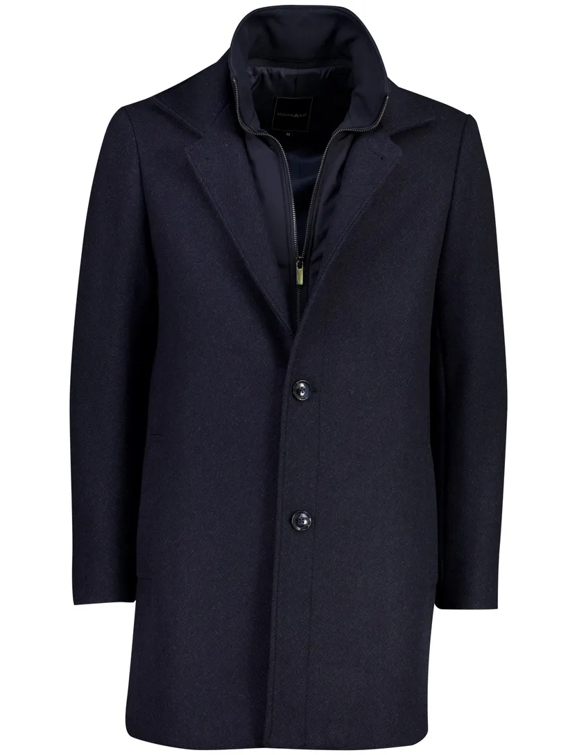 Overjas Scotland Blue donkerblauw wol