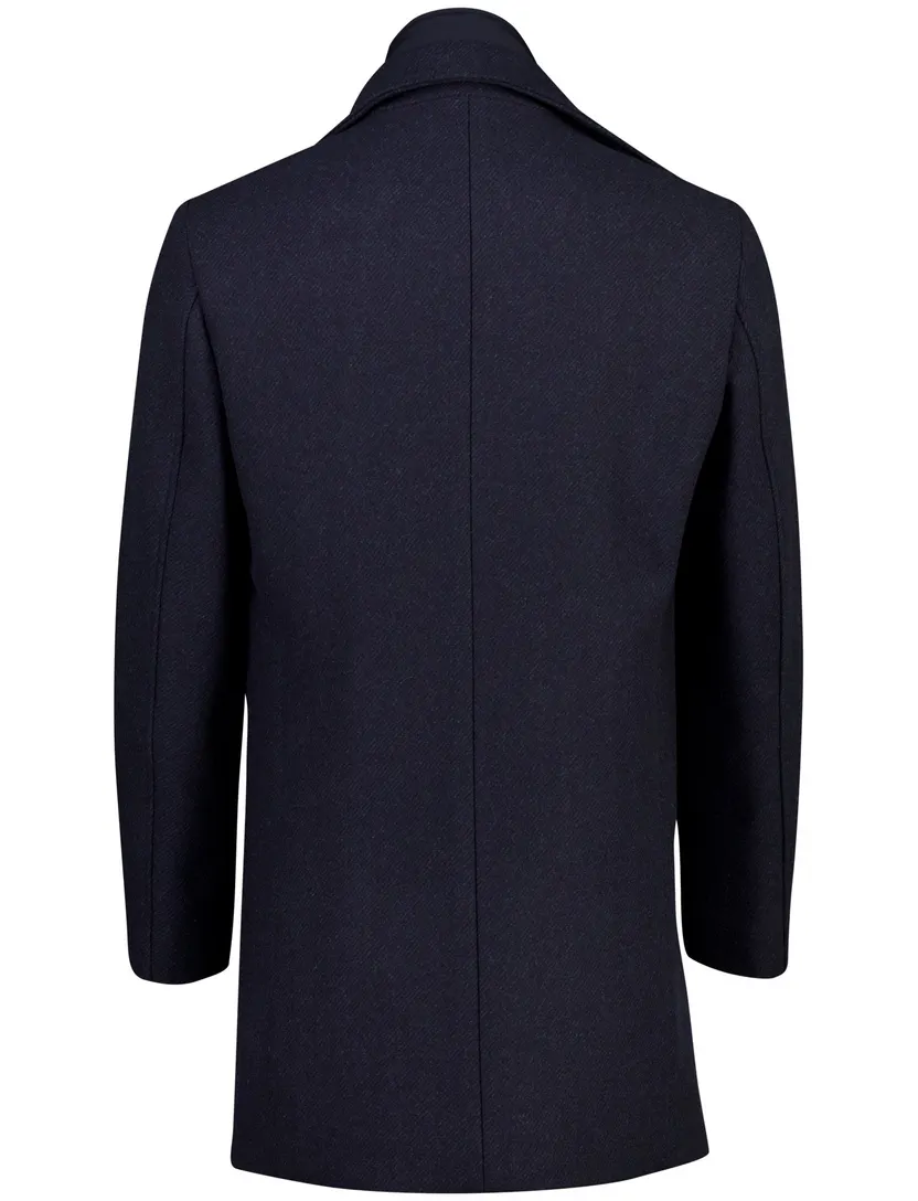 Overjas Scotland Blue donkerblauw wol