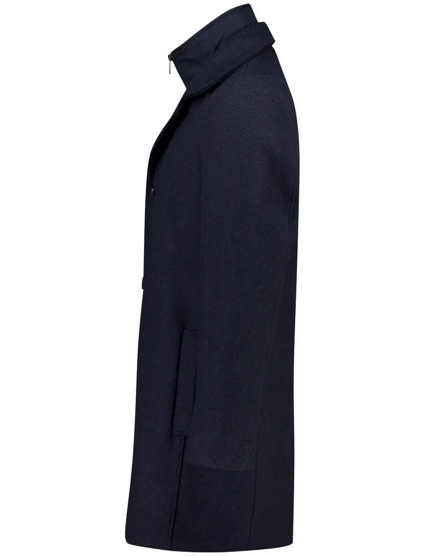 Overjas Scotland Blue donkerblauw wol