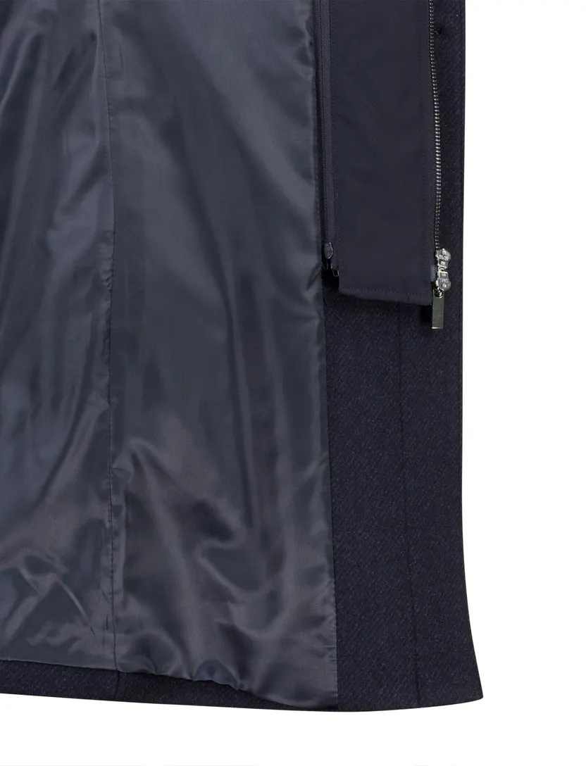 Overjas Scotland Blue donkerblauw wol