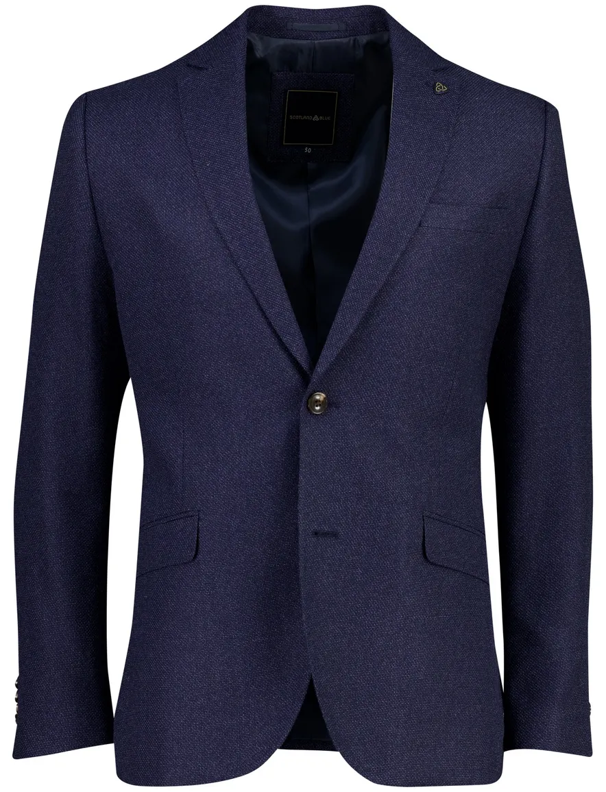 Scotland Blue colbert donkerblauw gemêleerd