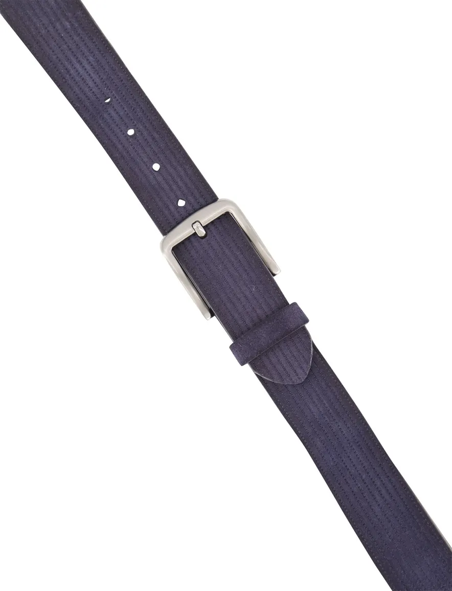 Riem Lindenmann donkerblauw Ledergürtel LINDENMANN