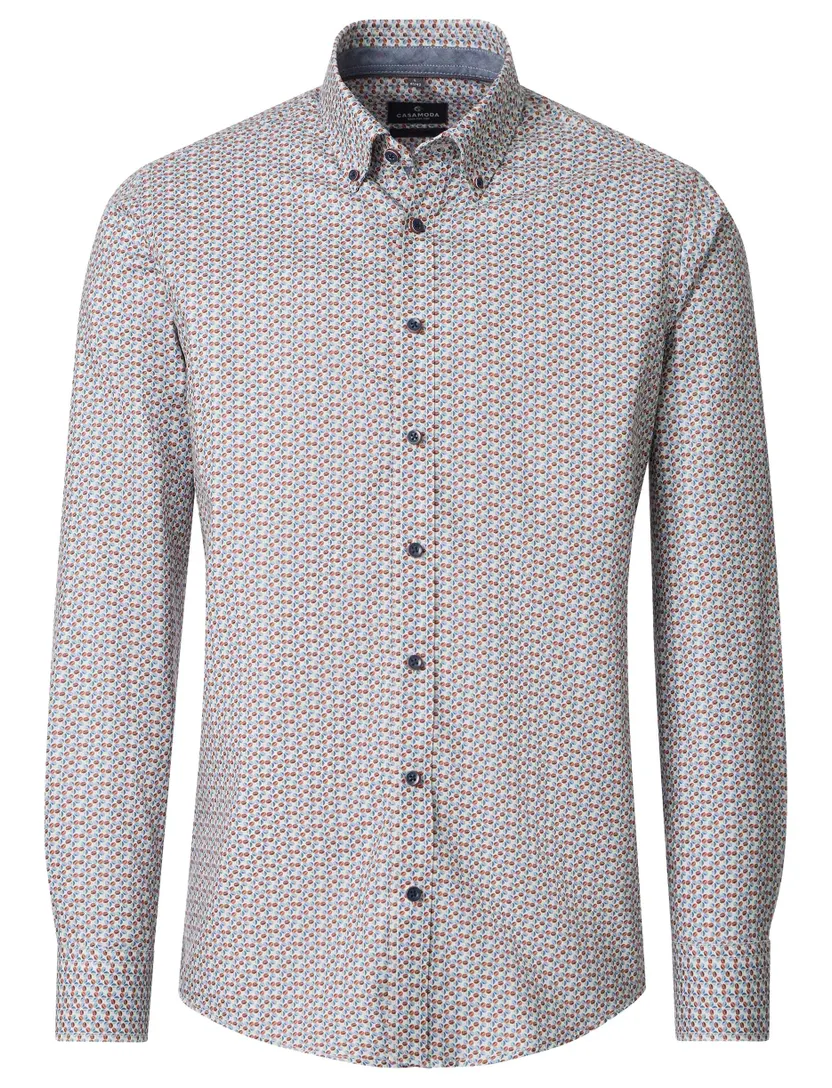 casual overhemd blauw