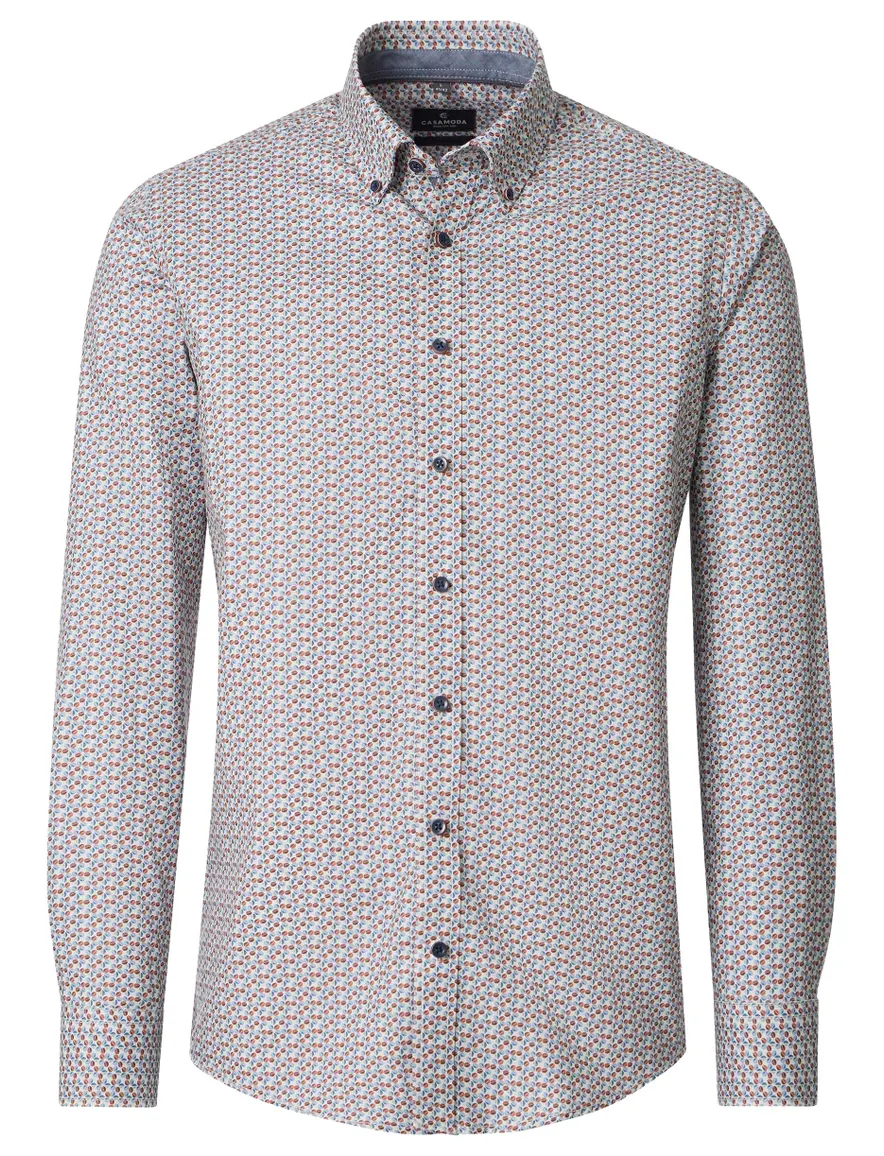 casual overhemd blauw