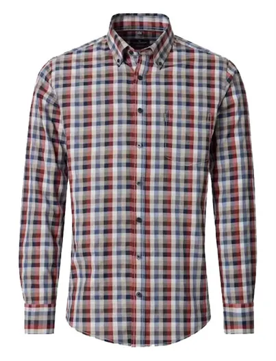 Casa Moda Overhemd Casa Moda Casual Fit rood