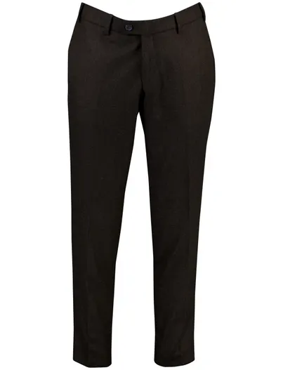 Hiltl Hiltl geprinte broek bruin flatfront model