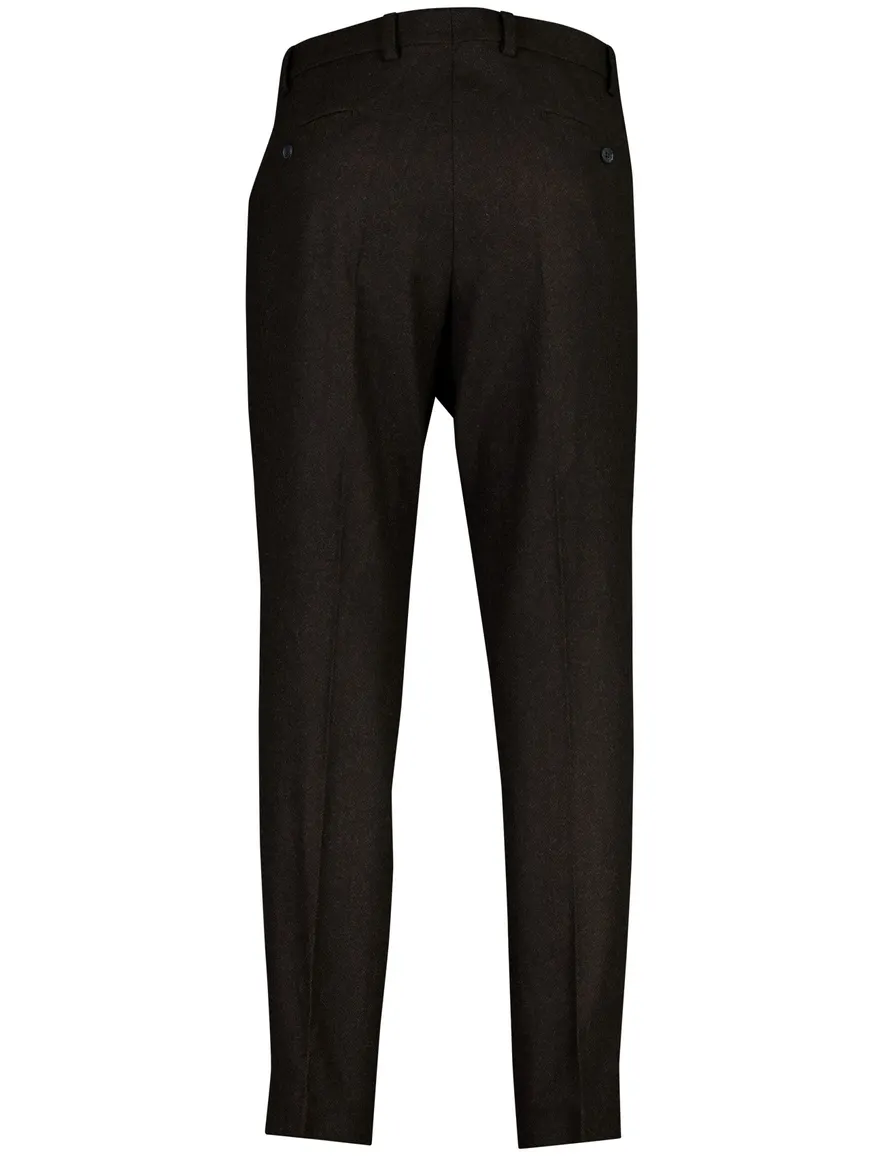 Hiltl geprinte broek bruin flatfront model