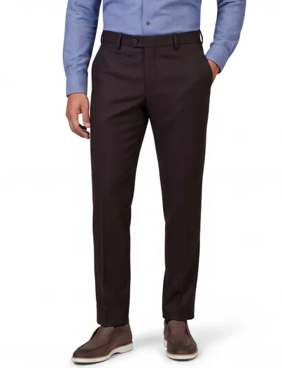 Hiltl Hiltl geprinte broek bruin flatfront model