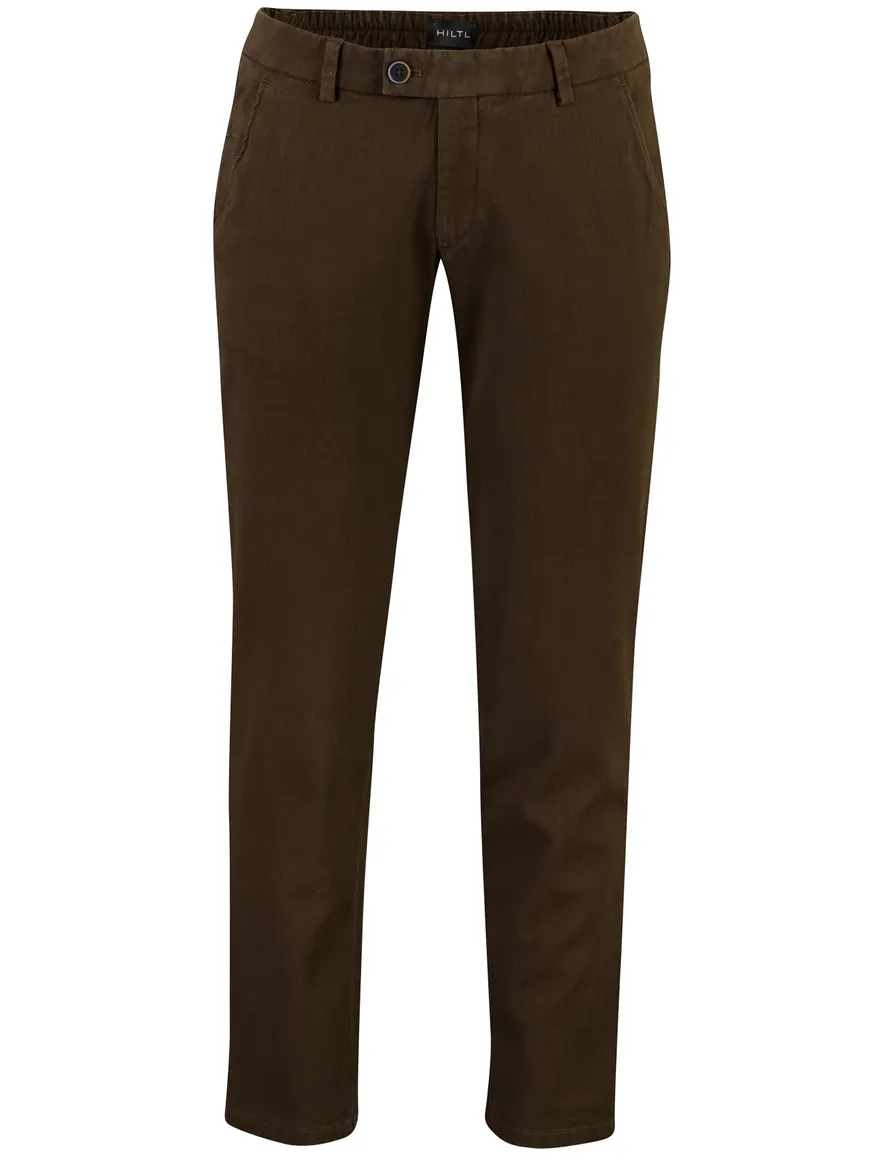 Hiltl broek bruin flatfront model