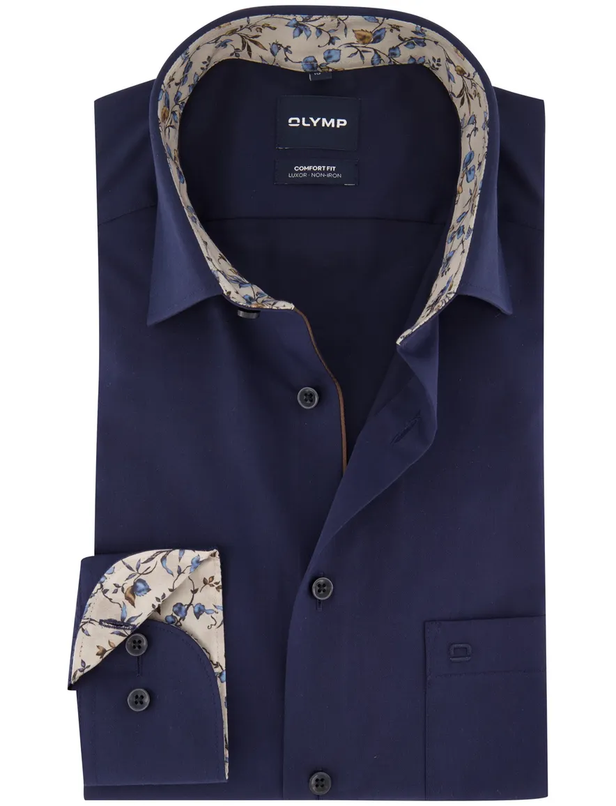 Overhemd Olymp donkerblauw Shirt dress ml 5