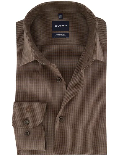 Olymp Overhemd Olymp bruin Shirt dress ml 5
