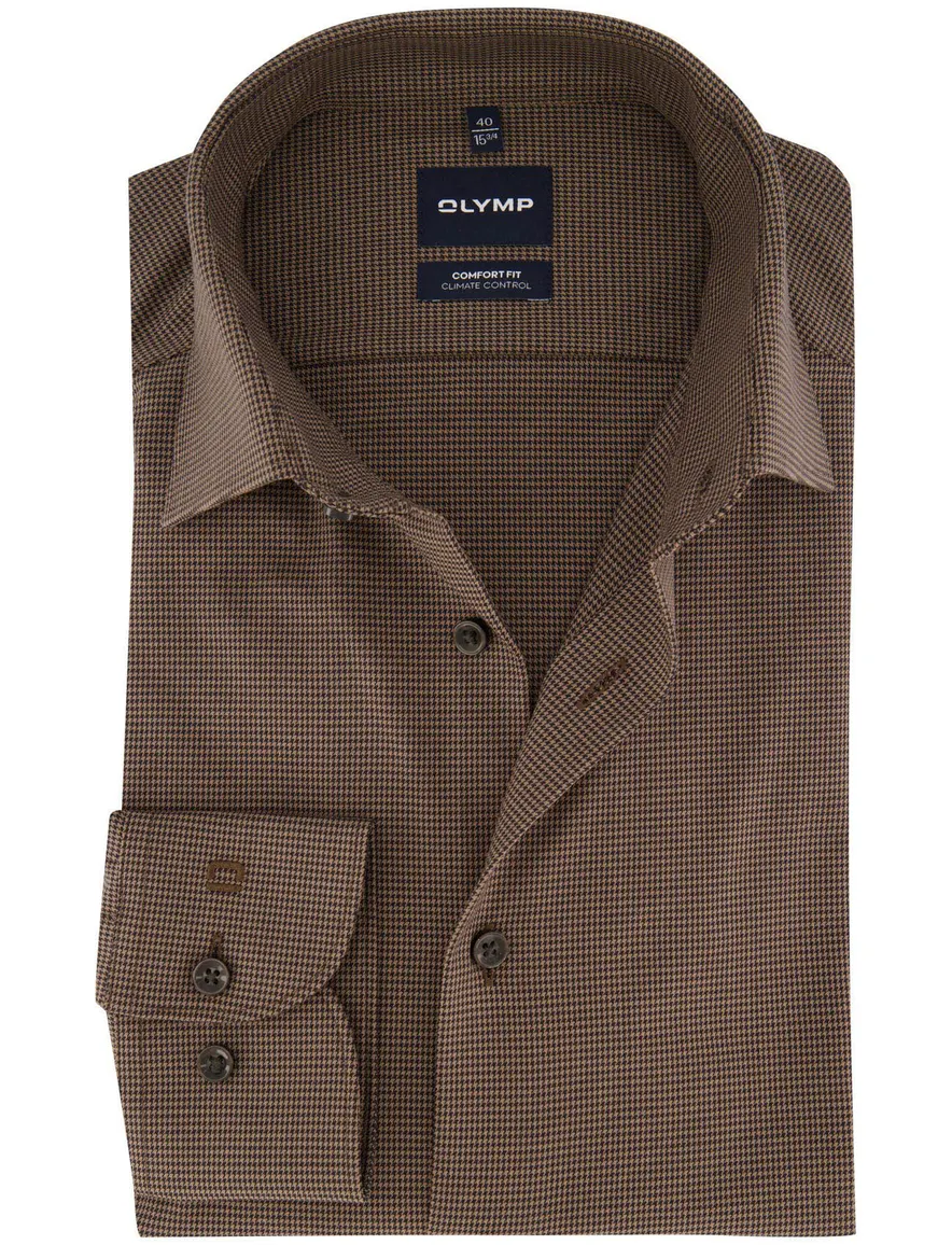 Overhemd Olymp bruin Shirt dress ml 5