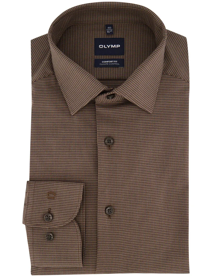 Overhemd Olymp bruin Shirt dress ml 5