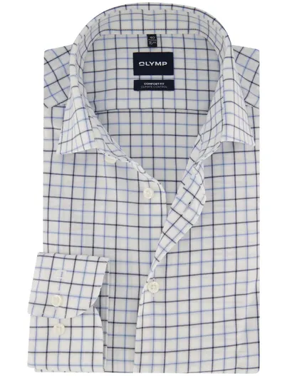 Olymp Overhemd Olymp blauw geruit