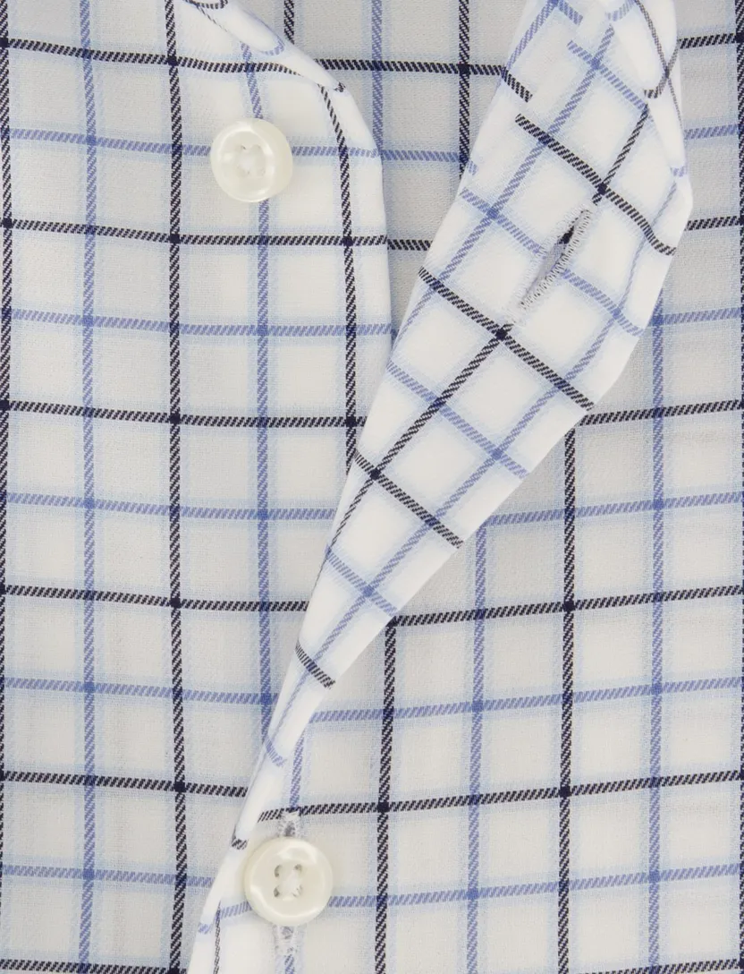 Overhemd Olymp blauw geruit