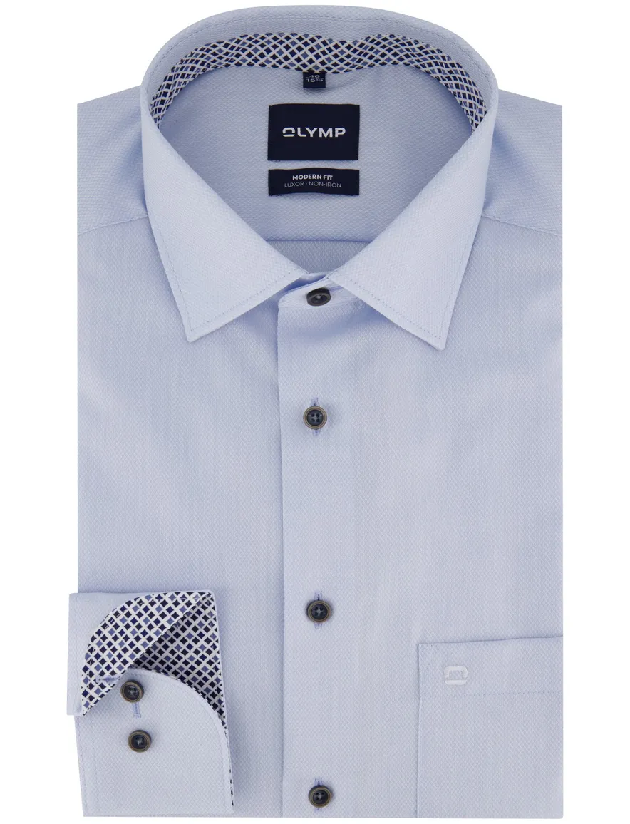 Overhemd Olymp lichtblauw Shirt dress ml 5