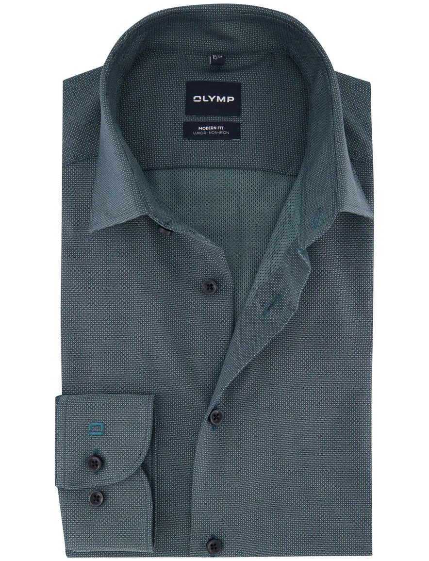 Overhemd Olymp groen Shirt dress ml 5