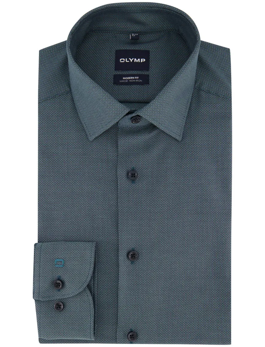 Overhemd Olymp groen Shirt dress ml 5