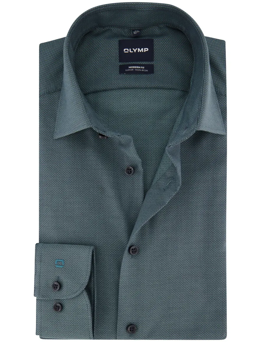 Overhemd Olymp groen Shirt dress ml 7