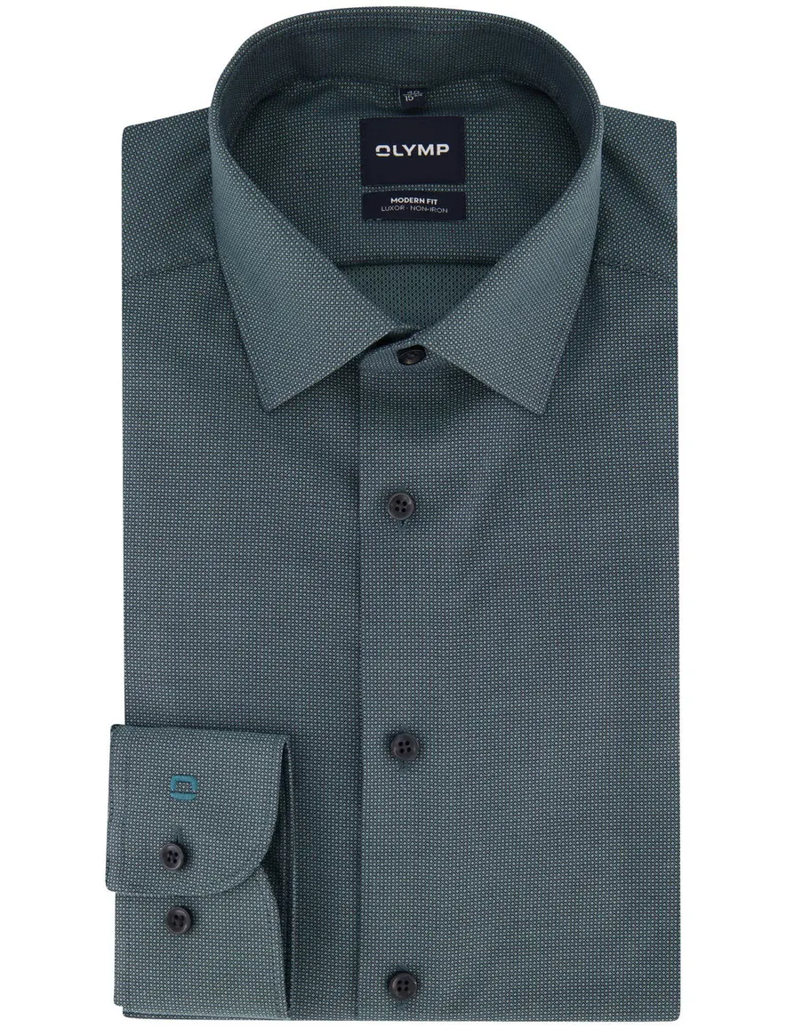 Overhemd Olymp groen Shirt dress ml 7