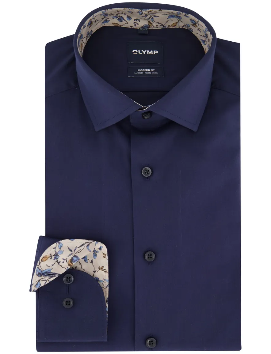 Overhemd Olymp donkerblauw Shirt dress ml 7