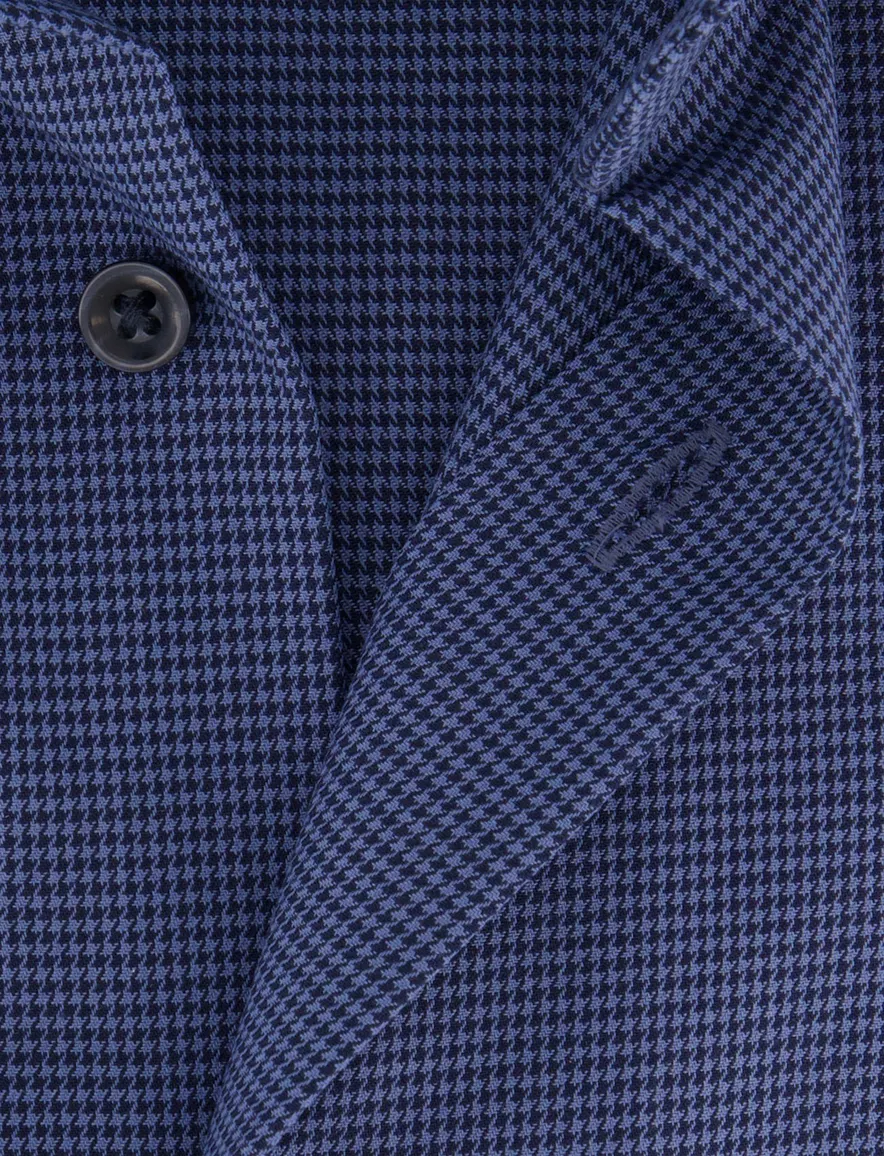 Olymp overhemd donkerblauw geprint