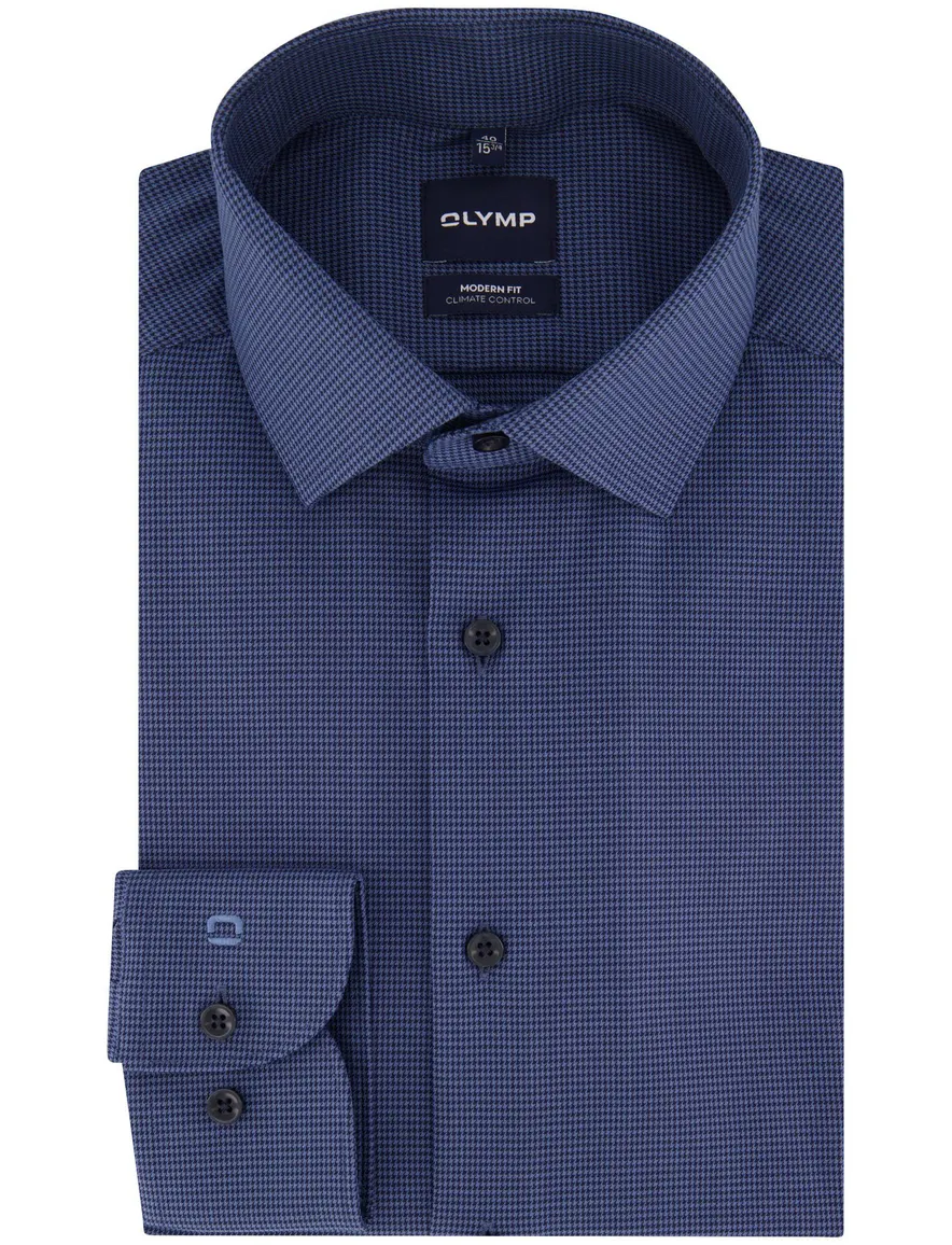 Overhemd Olymp donkerblauw Shirt dress ml 7