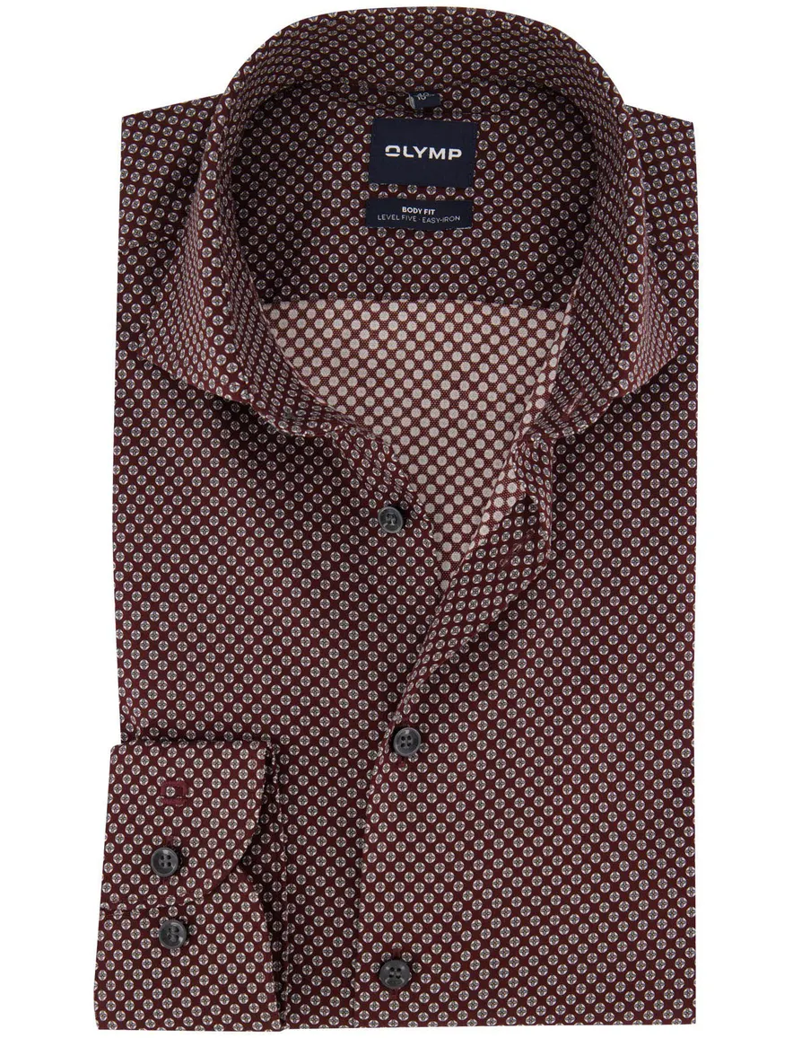 Overhemd Olymp aubergine Shirt dress ml 7
