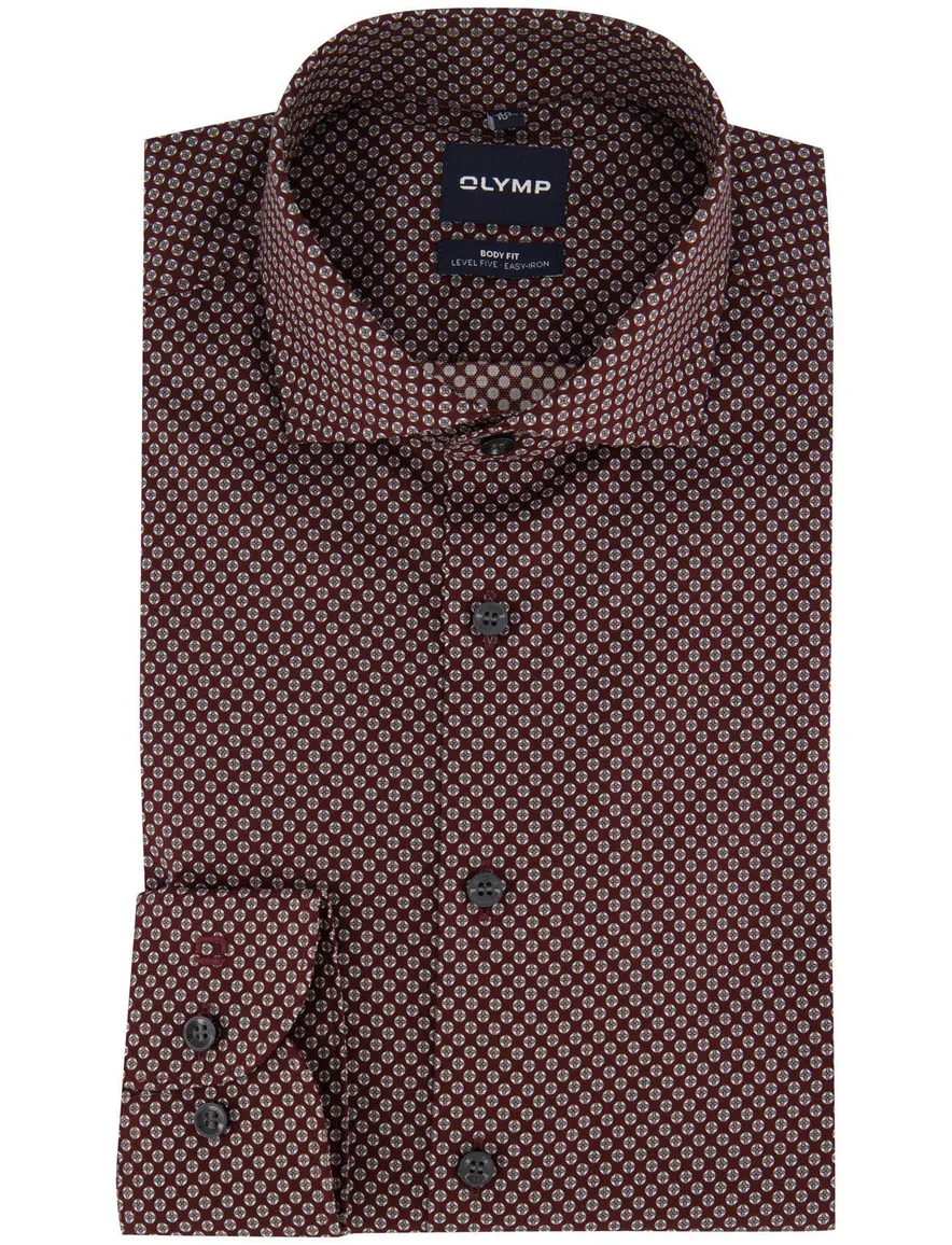 Overhemd Olymp aubergine Shirt dress ml 7