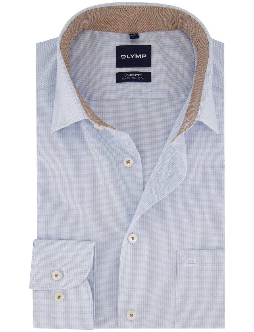 Overhemd Olymp lichtblauw Shirt dress ml 5
