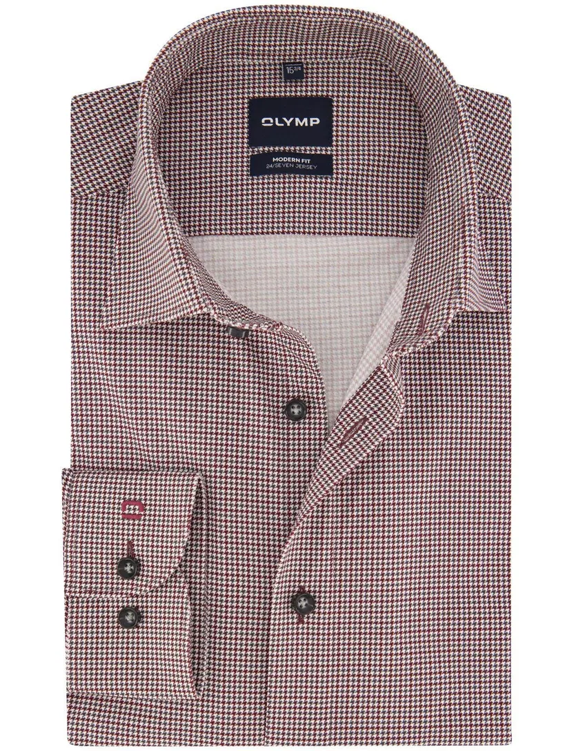 Overhemd Olymp bordeaux Shirt dress ml 5