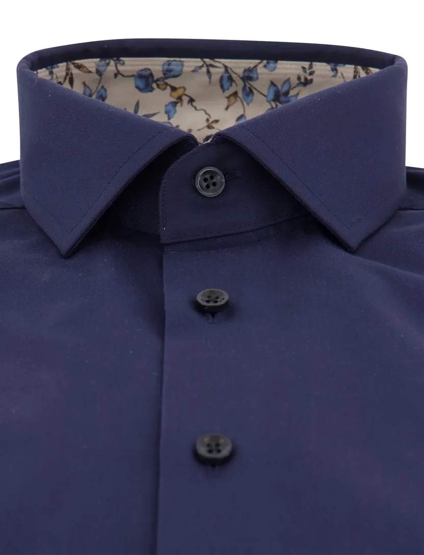 Overhemd Olymp donkerblauw katoen Luxor Modern Fit