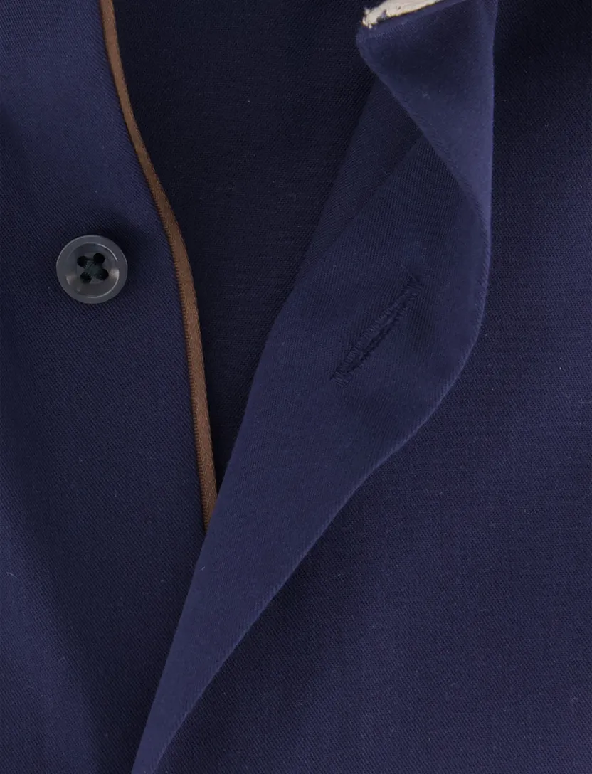 Overhemd Olymp donkerblauw katoen Luxor Modern Fit
